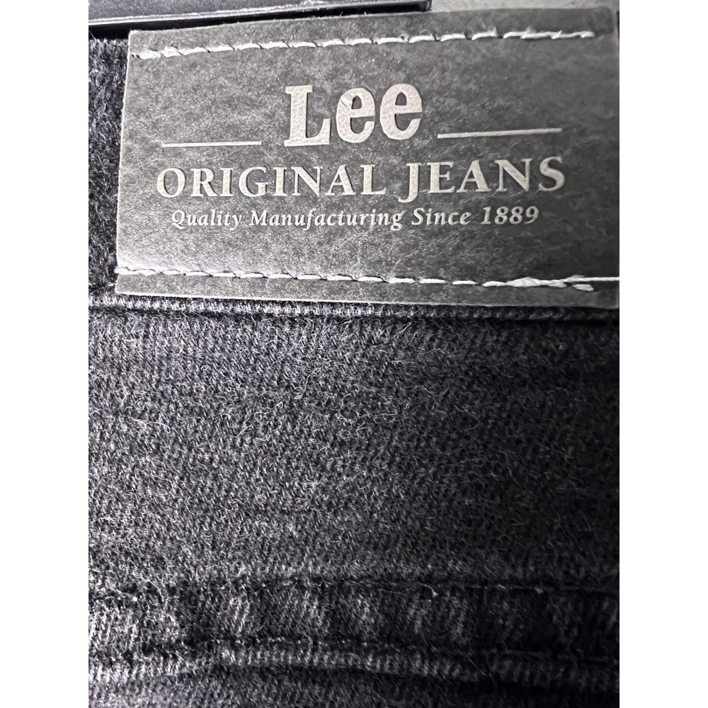 Lee Original Jeans Wm 4M Black High Rise Tapered Leg Denim Vintage Style 90s - Picture 5 of 8